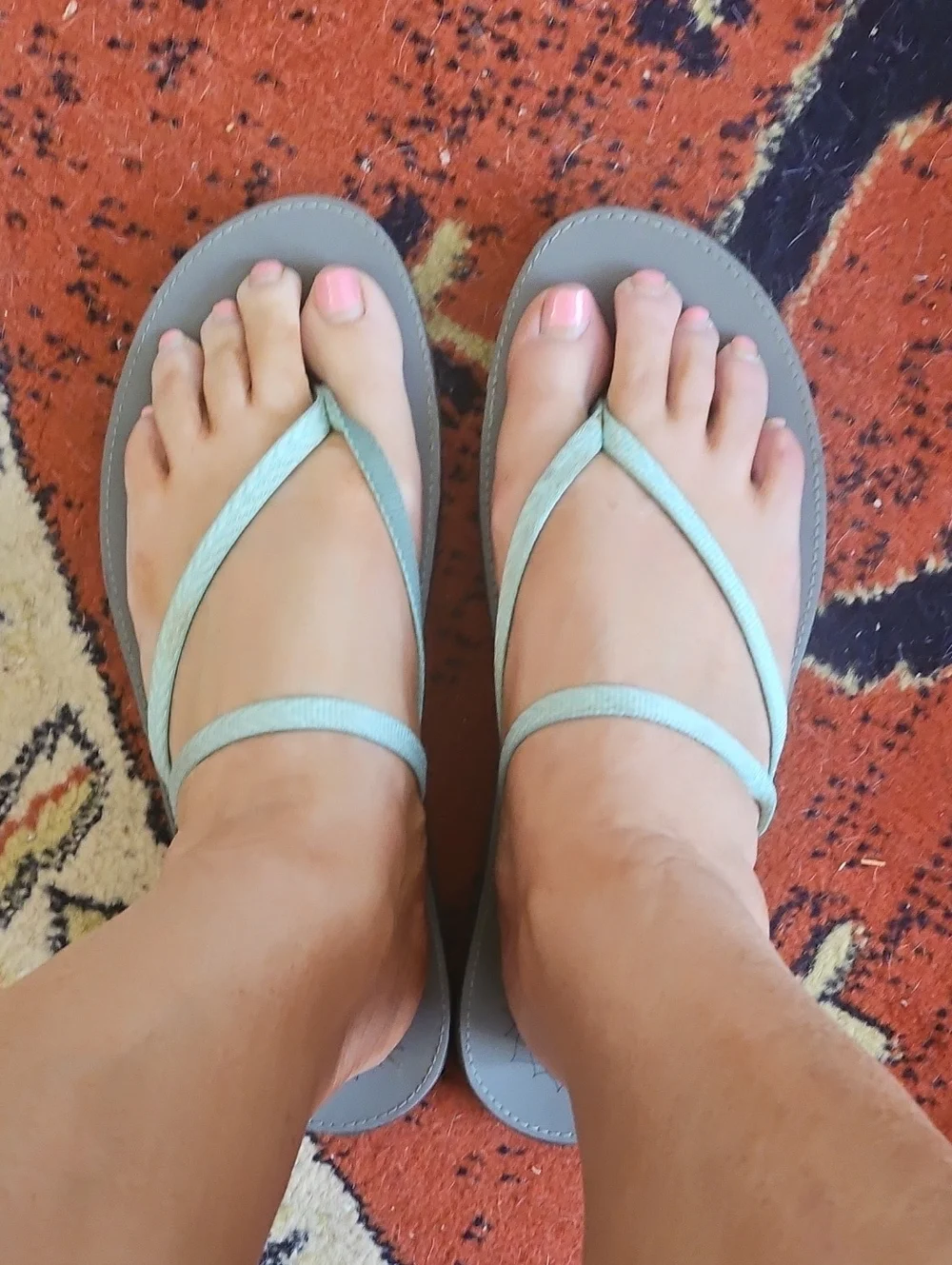 Chaco Women's Light Blue & White Strappy Sandals